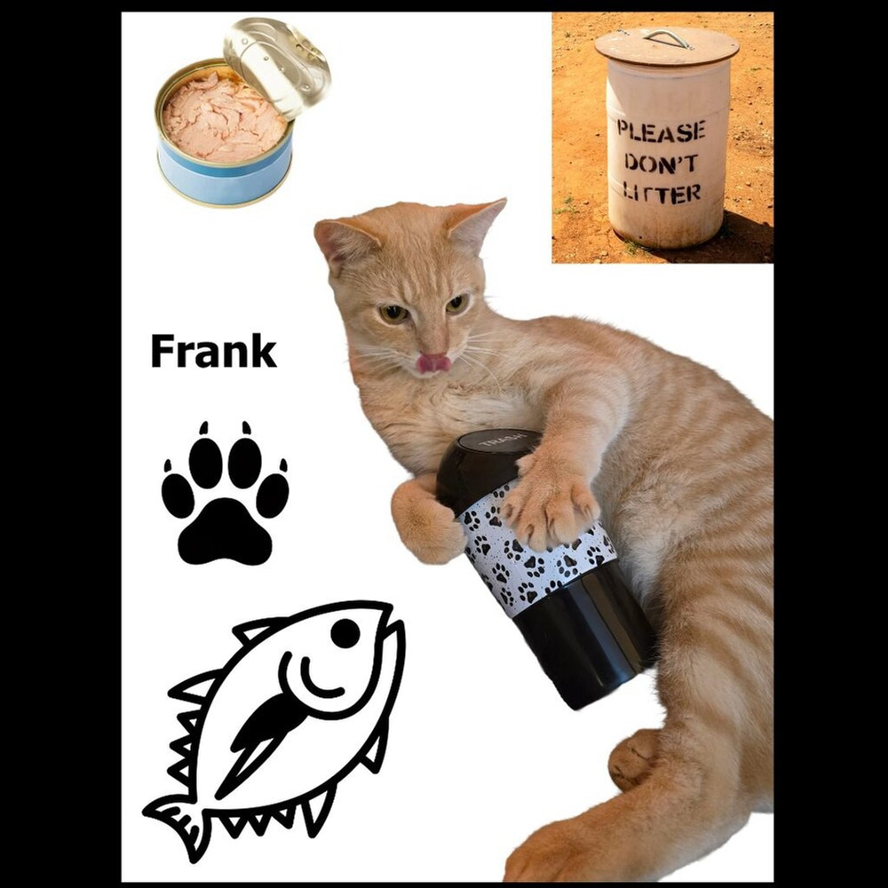 NWOT Small Paw Print Mini Trash‎ Container